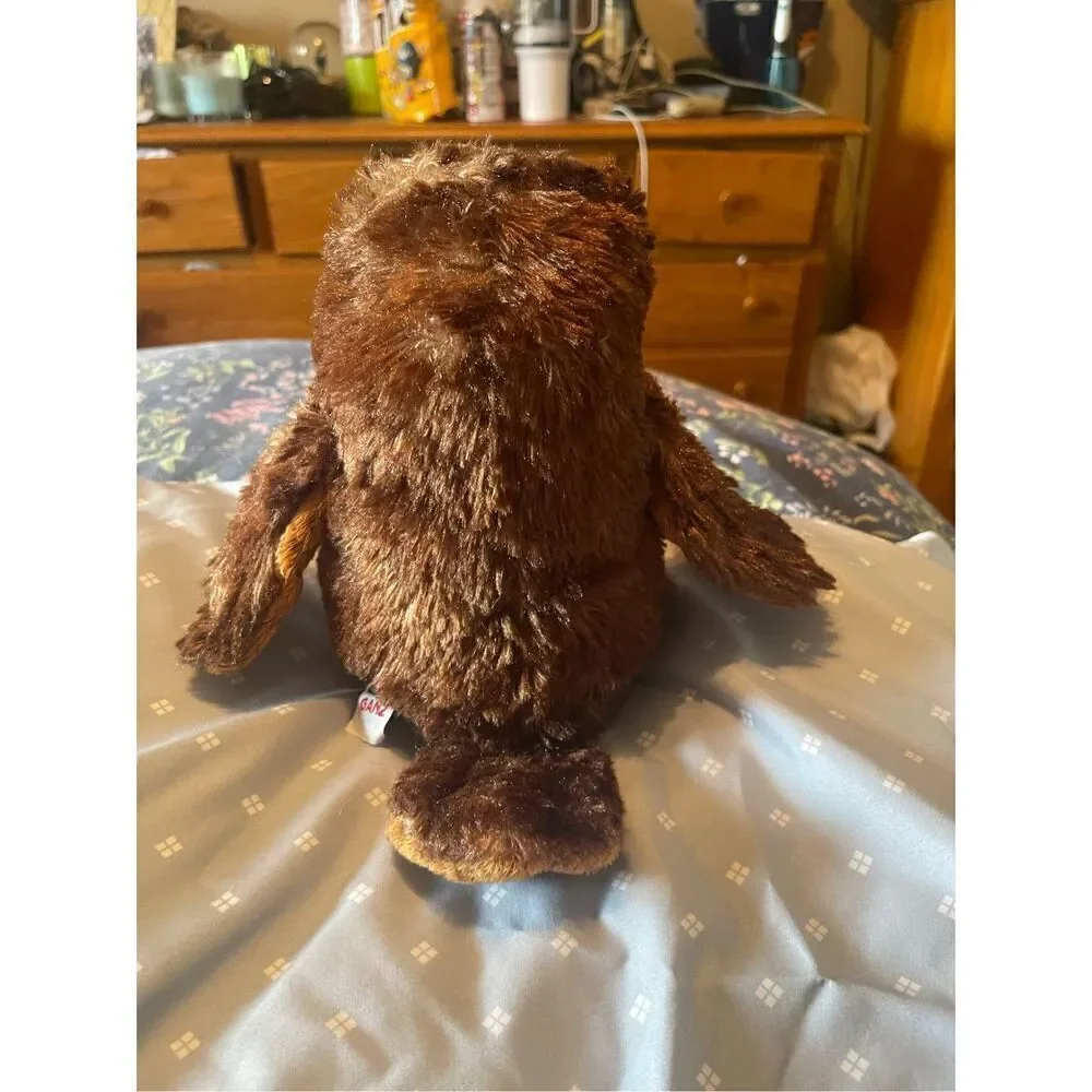 Ganz Kids Brown Polyester Webkinz Barred Fluffy Owl Plush Toy